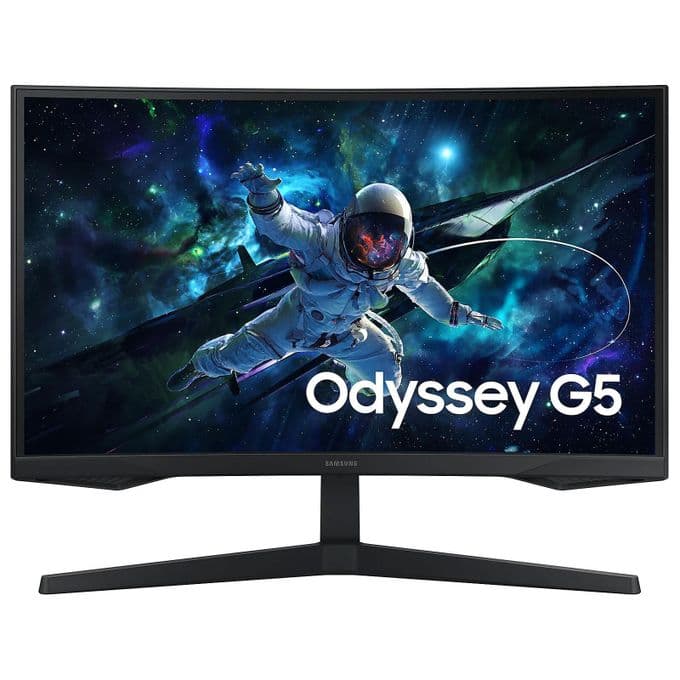 Ecran Gaming Samsung 27" LED - Odyssey G5 S27CG552EU - Ecran PC 2.5K - 2560 x 1440 pixels - 1 ms (MRPT) - 16/9 - Dalle VA incurvée - 165 Hz - HDR10 - FreeSync - HDMI/DisplayPort - Noir