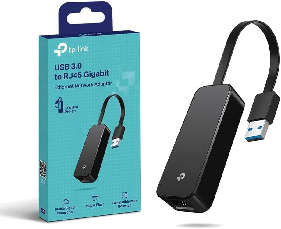 TPLink Adaptateur USB Ethernet UE306, Adaptateur USB 3.0 vers Ethernet Gigabit, Conception pliable et légère, compatible avec Nintendo Switch, Windows 11/10/8.1/8/7, MacOS et Linux