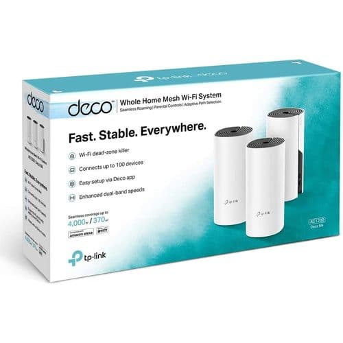 Deco M4 - Système Mesh WiFi AC 1200 Mbps + 2 Ports Gigabit - Pack De 3