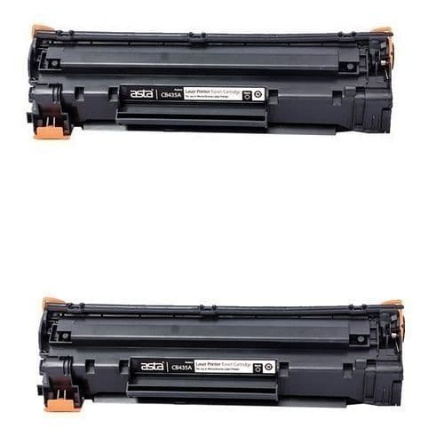 Lot De 2 Cartouches  Compatibles Pour Toner 725 - 712 (CE285A/CB435A) - PTH-285A Noir