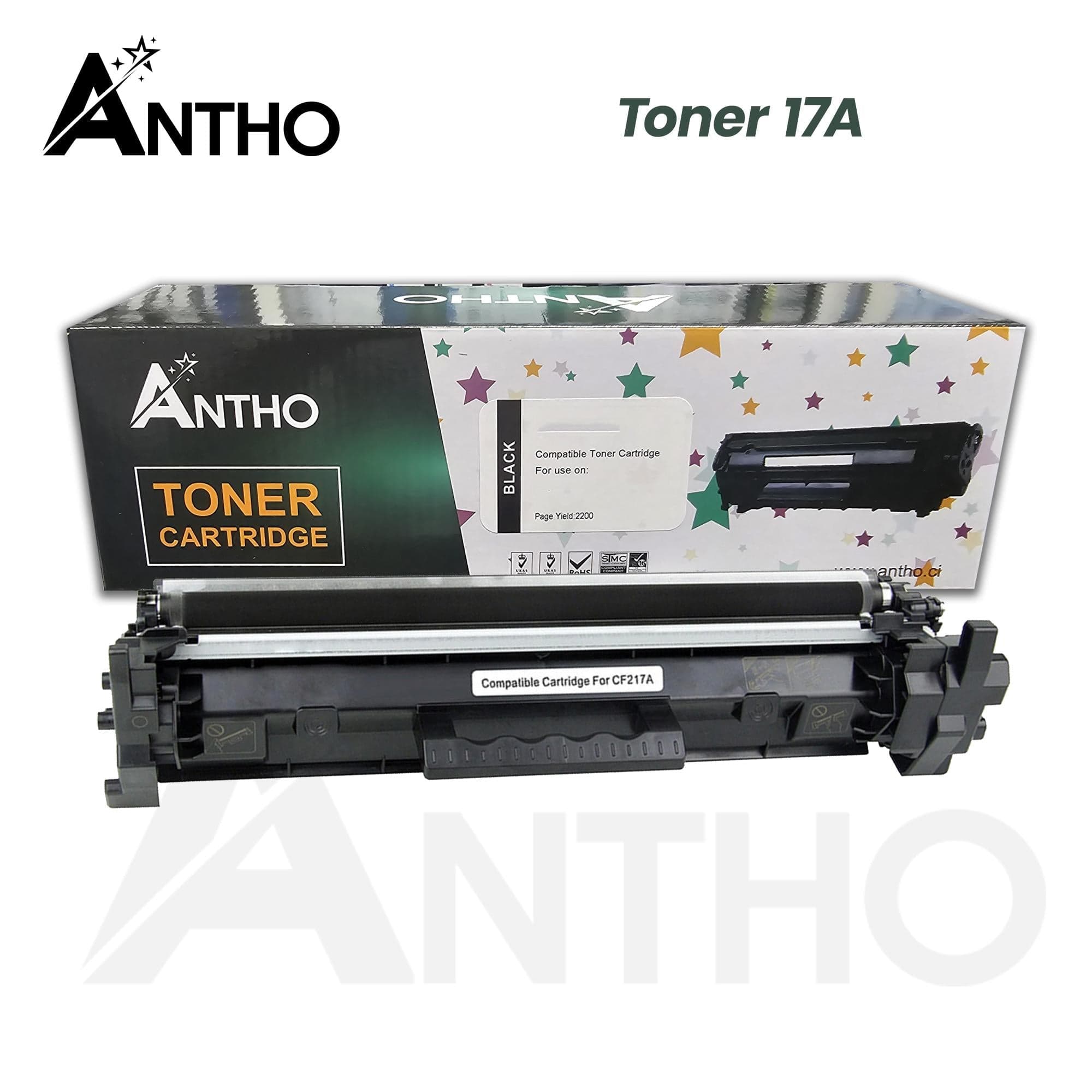 Toner compatible 17A - CF217A - Ant - Noir