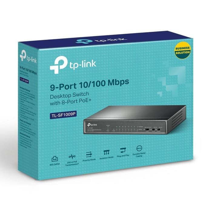 TP-Link Switch de bureau 8 ports 10/100 Mbps - 4 ports PoE - TL-SF1008P