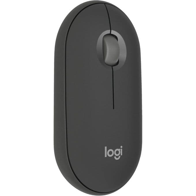 Logitech Souris Pebble 2 - M350s sans fil Bluetooth, portable, légère, boutons personnalisables, clics discrets, commutation facile entre Windows/Mac/iPad/Android/ChromeOS - Graphite