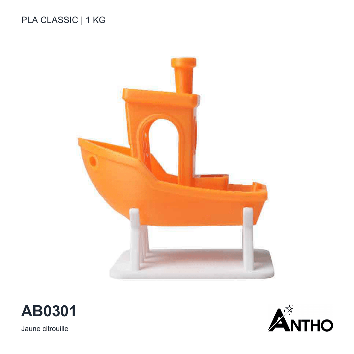 Filament ANTHO PLA Classic 1 kg - Jaune citrouille - AB0301