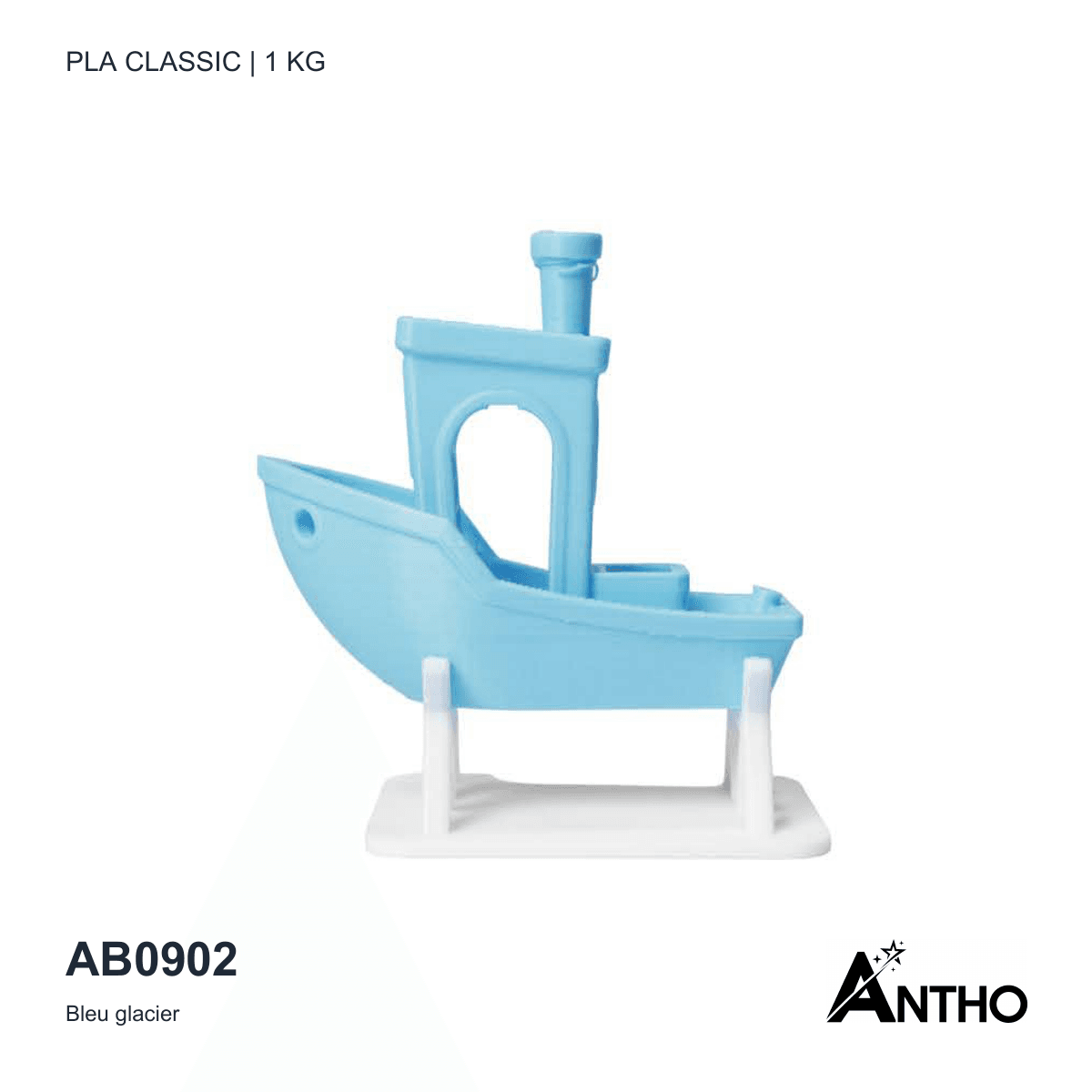 Filament ANTHO PLA Classic 1 kg - Bleu glacier - AB0902