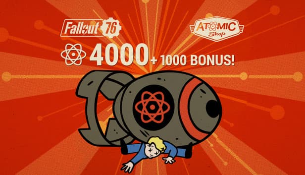 Fallout 76 : 4 000 Atomes (+1 000 Atomes bonus) - XBOX One & XBOX Series X|S