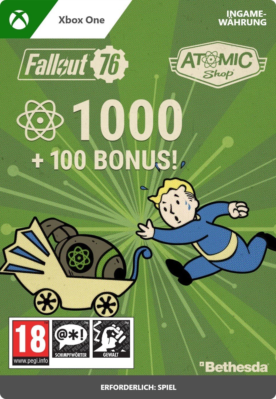 1000 Atomes (+100 Atomes bonus) - Fallout 76