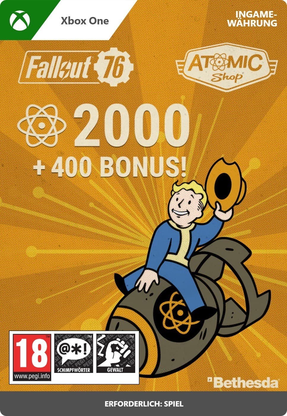 2000 Atomes (+400 Atomes bonus) - Fallout 76
