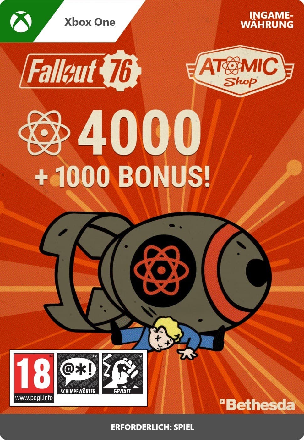 4000 Atomes (+1000 Atomes bonus) - Fallout 76
