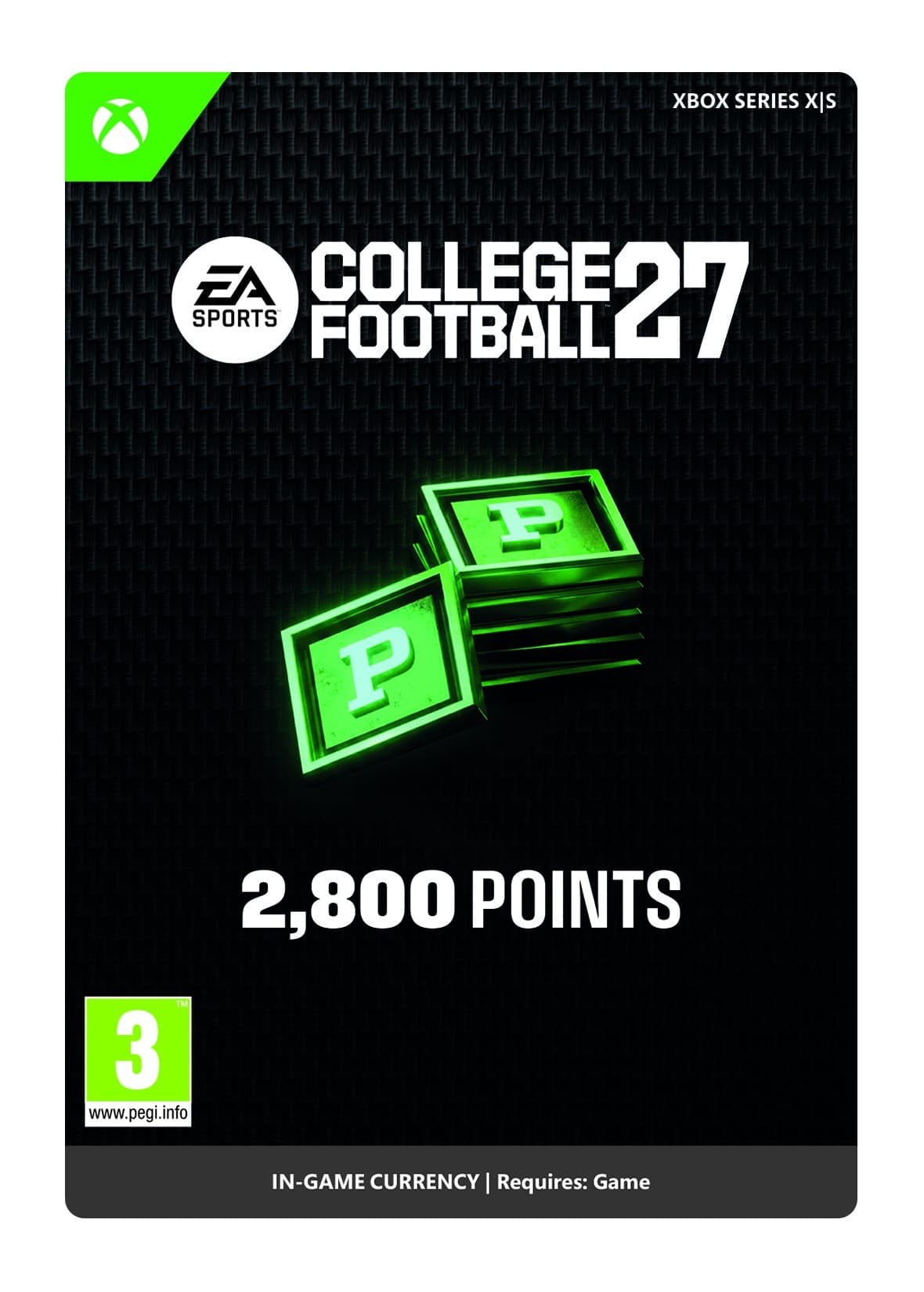 EA SPORTS™ COLLEGE FOOTBALL 27 : PACK DE 2 800 POINTS