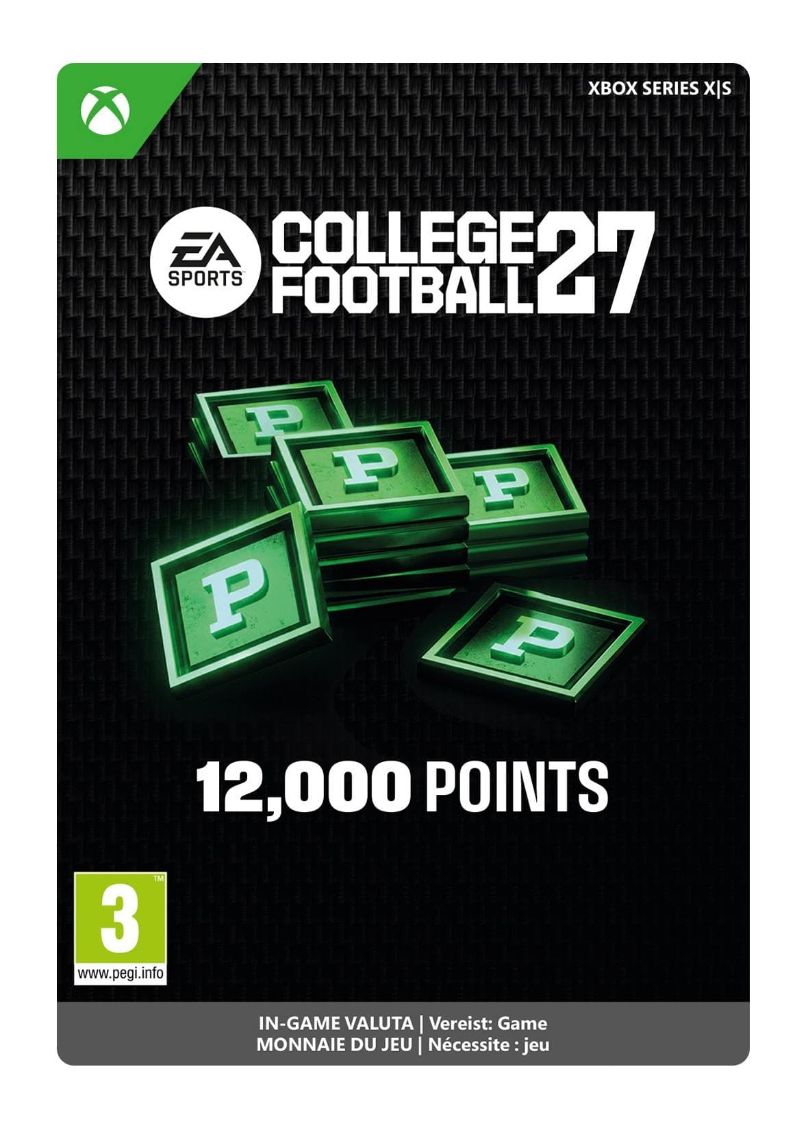 EA SPORTS™ COLLEGE FOOTBALL 27 : PACK DE 12000 POINTS — Image 1 sur 1