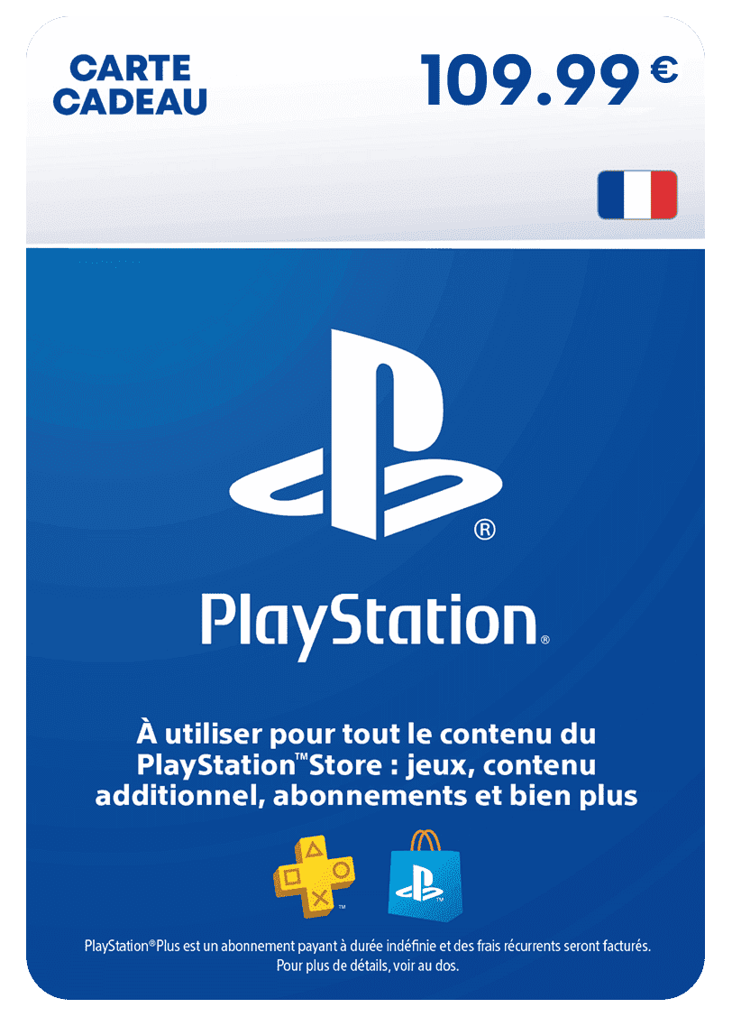 Carte PlayStation Store 109.99 Euros